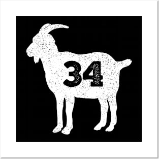 Goat with No. 34 Posters and Art
